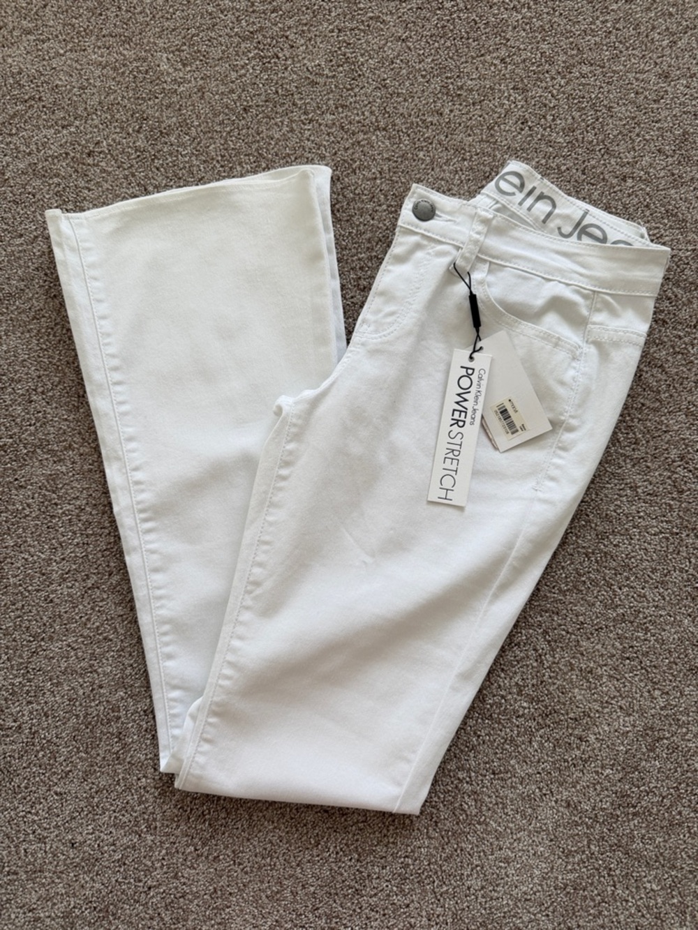 Calvin Klein Jeans White Flare Power Stretch
